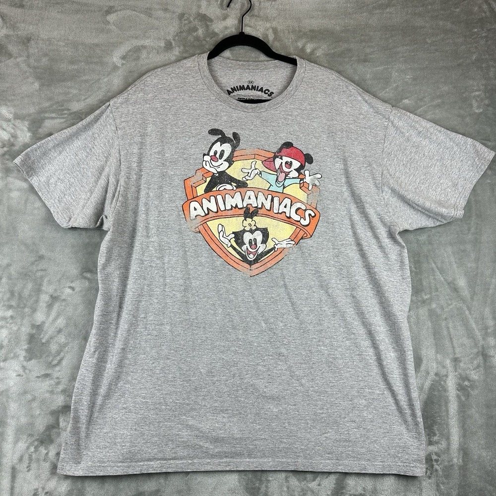 Animaniacs T-Shirt Men's 2X Gray Graphic Print